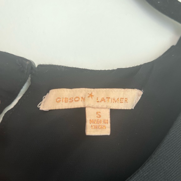 SM Gibson Latimer BLK w/ wht stitching accent dual-strap, empire tank top - Picture 3 of 5